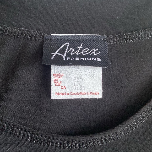 🖤 76. ARTEX NWT Black Top Sz. Large - Picture 3 of 7